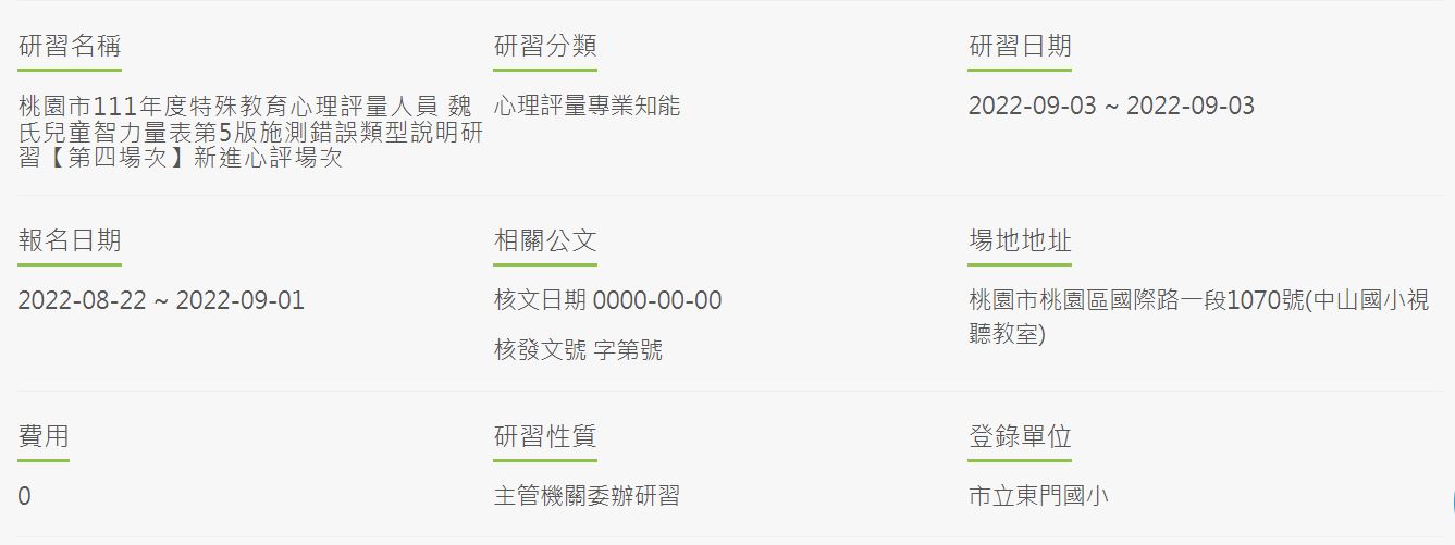111/09/03桃園市111年度特殊教育心理評量人員 魏氏兒童智力量表第5版施測錯誤類型說明研習【第四場次】新進心評場次
